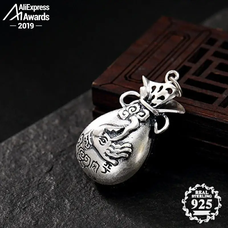 NOT FAKE Poland S925 Fine Antique shop store Sapphire Pendant Women Chinatown art handicraft Artisan Lazuli Blue India | Украшения и