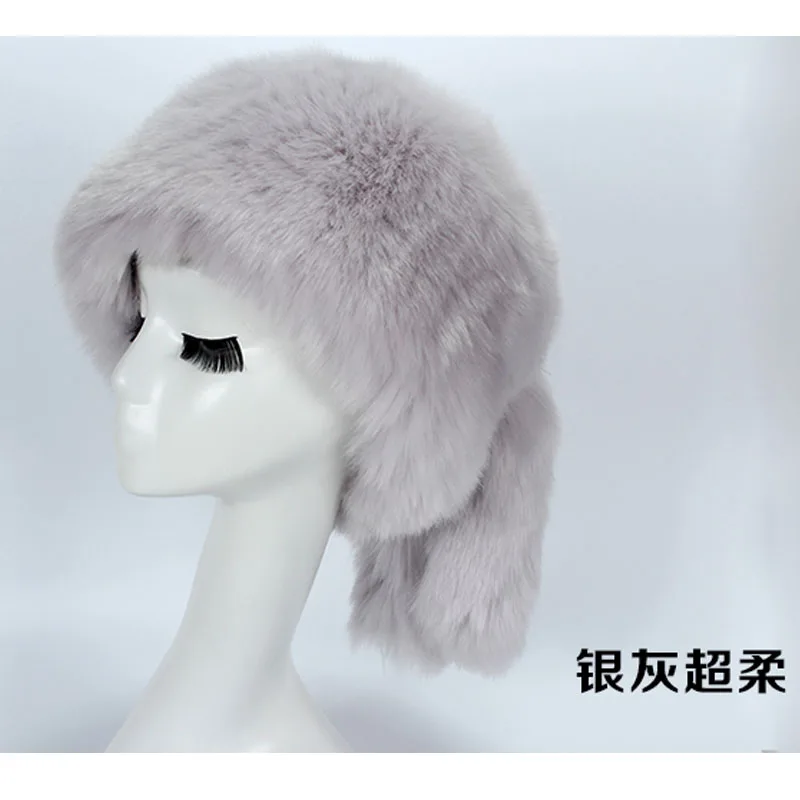 light grey Qearlstar Мужские Женские меховые шапки утепленные меховые шапки из искусственного меха на плоской подошве зимние русские повседневные роскошные шапки skullies beanie WME12 - Цвет: light grey