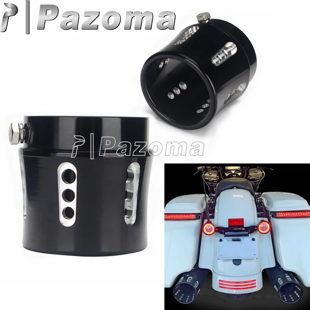 

Motorcycle Aluminum 2.5" 1.75" Exhaust Muffler Tip For Harley Touring Road King Chopper Cafe Racer Muffler Pipe End Cap Cover