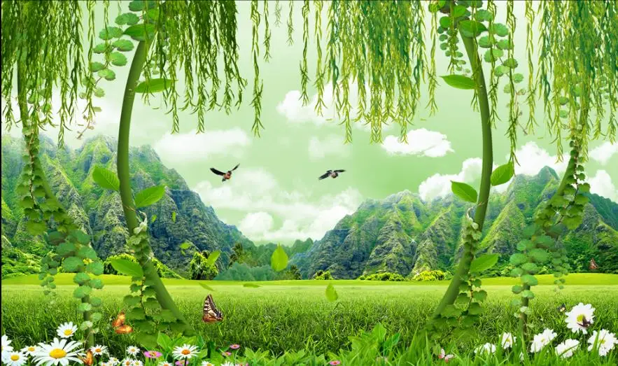 3D-обои на заказ Настенные обои с изображением полевых пейзажей фотообои 3D