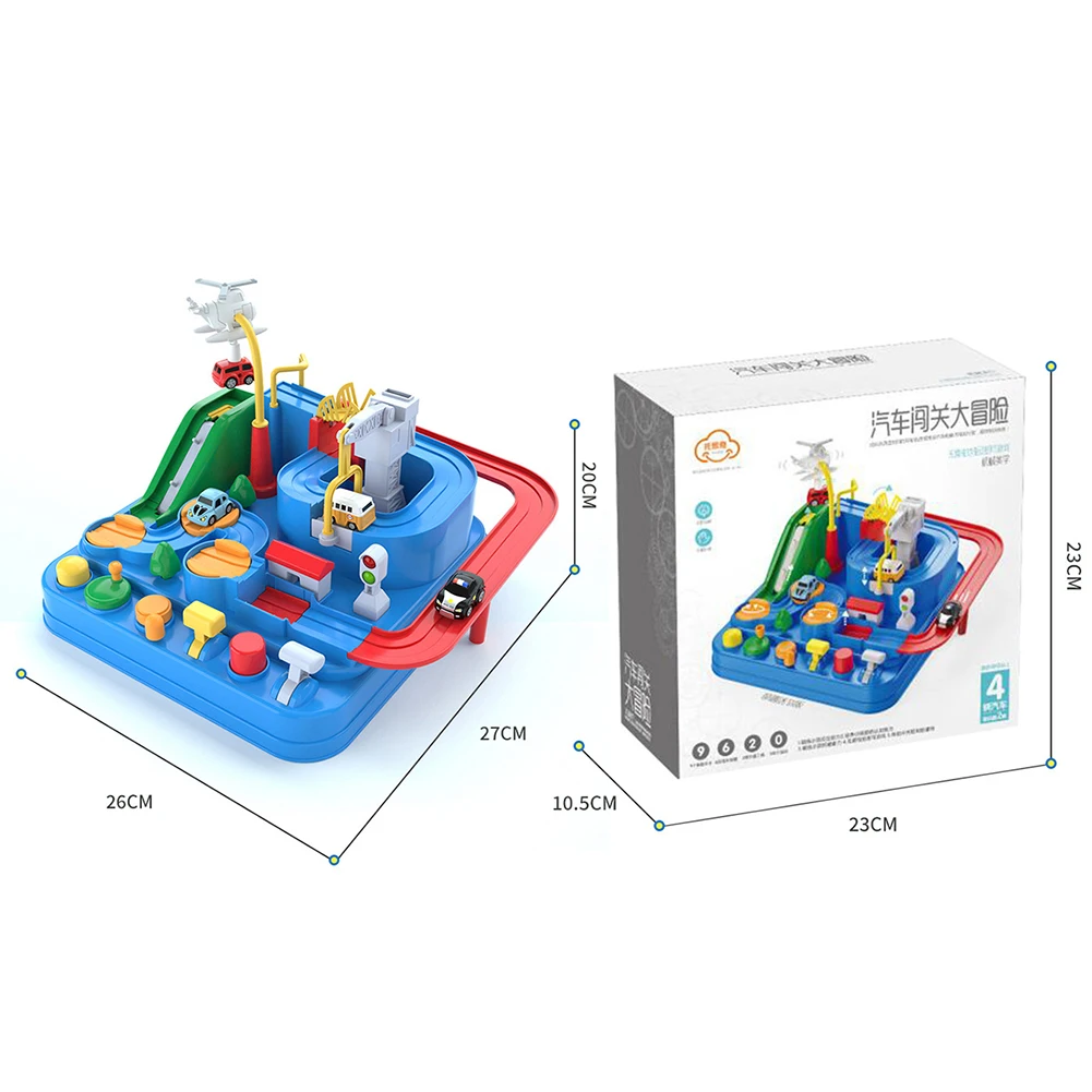 

Racing Rail Car Model Racing Educational Toys Children Track Car Adventure Game Brain Game Mechanical Interactive Train Toy