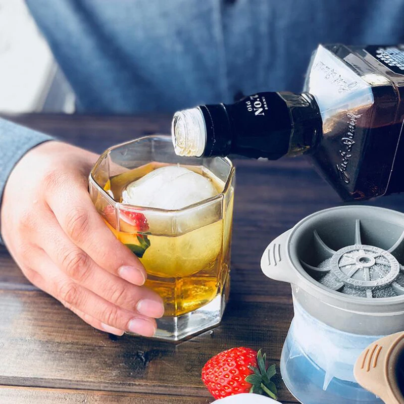 Круглые силиконовые формы для льда форма диаметр 6 см лоток виски и напитков