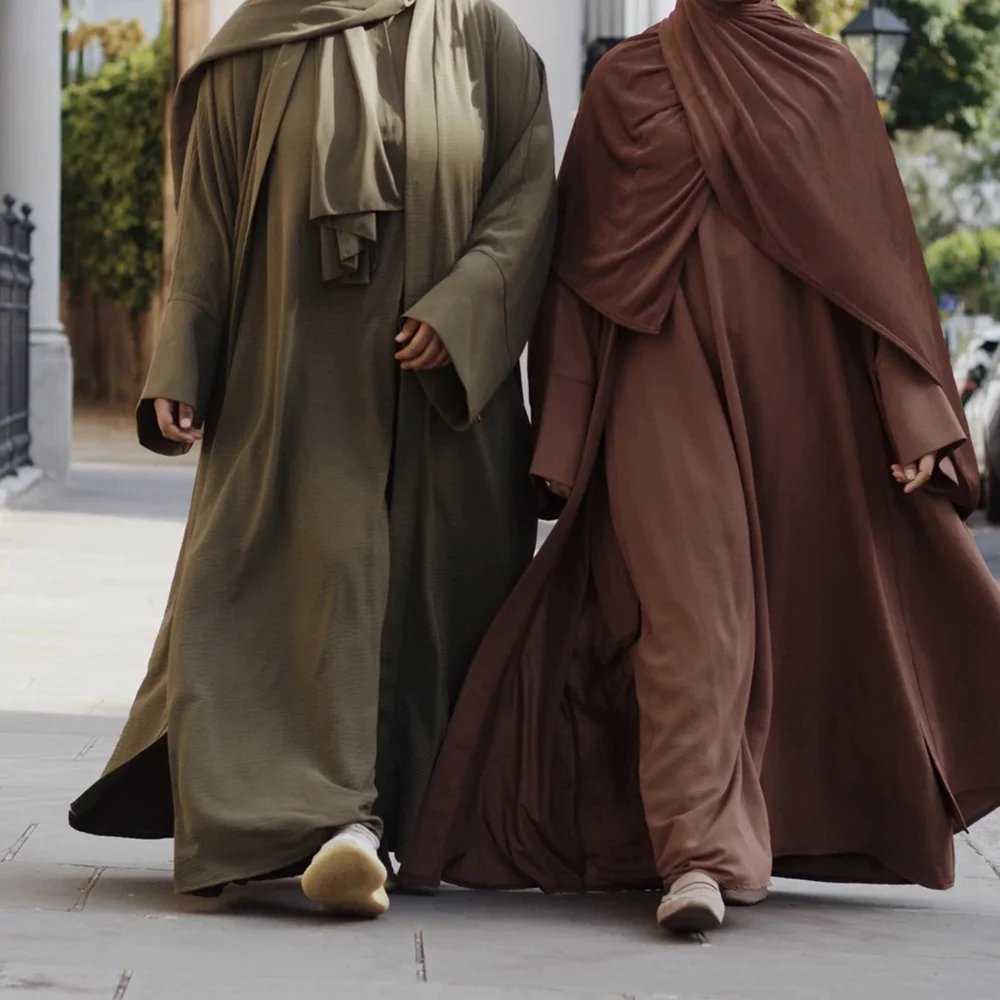 Женское кимоно из двух частей Abaya Dubai, мусульманское турецкое женское платье, длинное платье Jilbeb, скромный хиджаб, вечернее платье, Abaya Djelaba ...