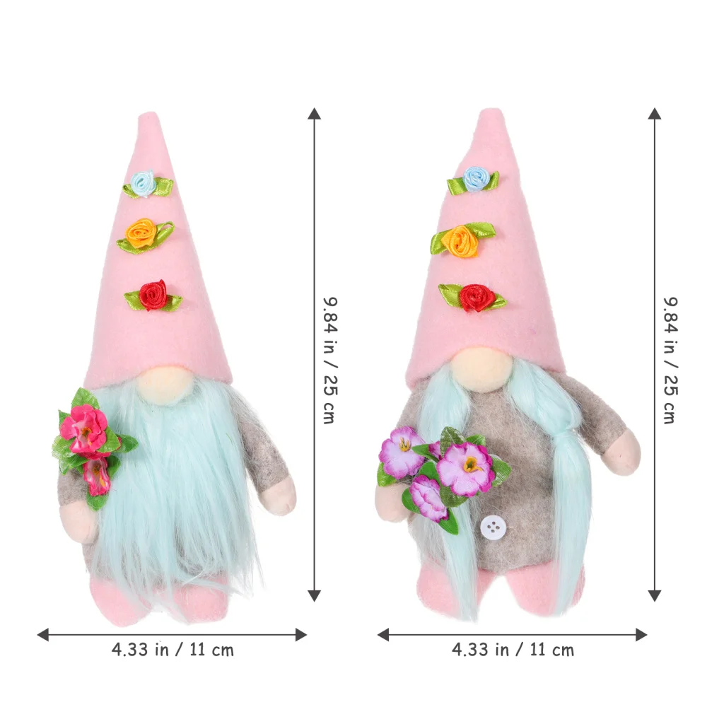 

2Pcs Gnome Plush Doll Home Decoration Table Mother's Day Birthday Gifts