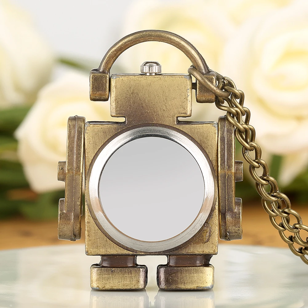 Часы наручные в форме робота с подвеской на цепочке|Карманные часы| |