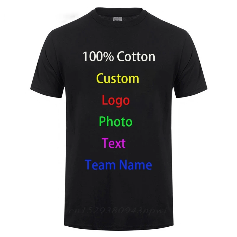 

Мужская футболка с индивидуальным текстом и логотипом «сделай сам», ваш собственный дизайн, фото печать, одежда, рекламная футболка для VIP
