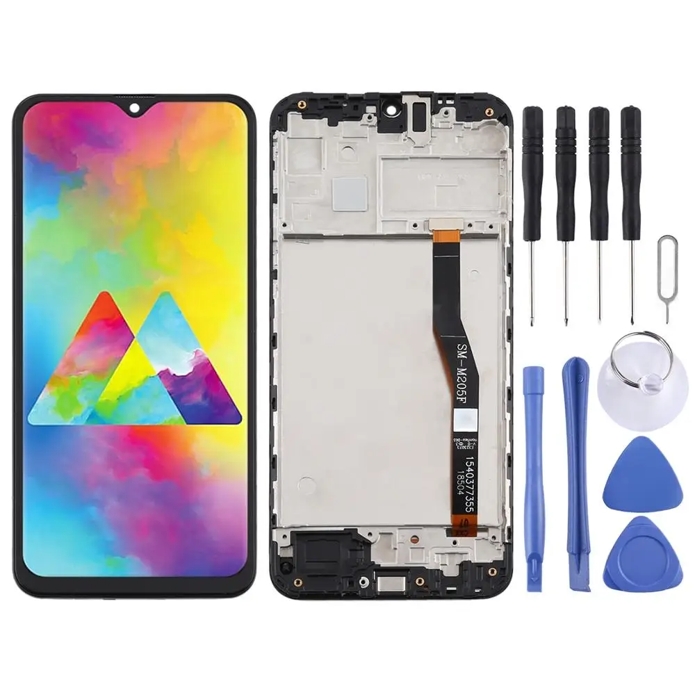 2019 AAA + ЖК экран и дигитайзер полная сборка для Samsung Galaxy M20 с рамкой|Экраны