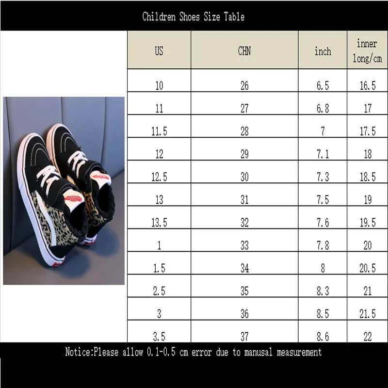 

Children's shoes 2020 winter boys and girls plus velvet high-top cotton shoes fashion leopard print snow cotton