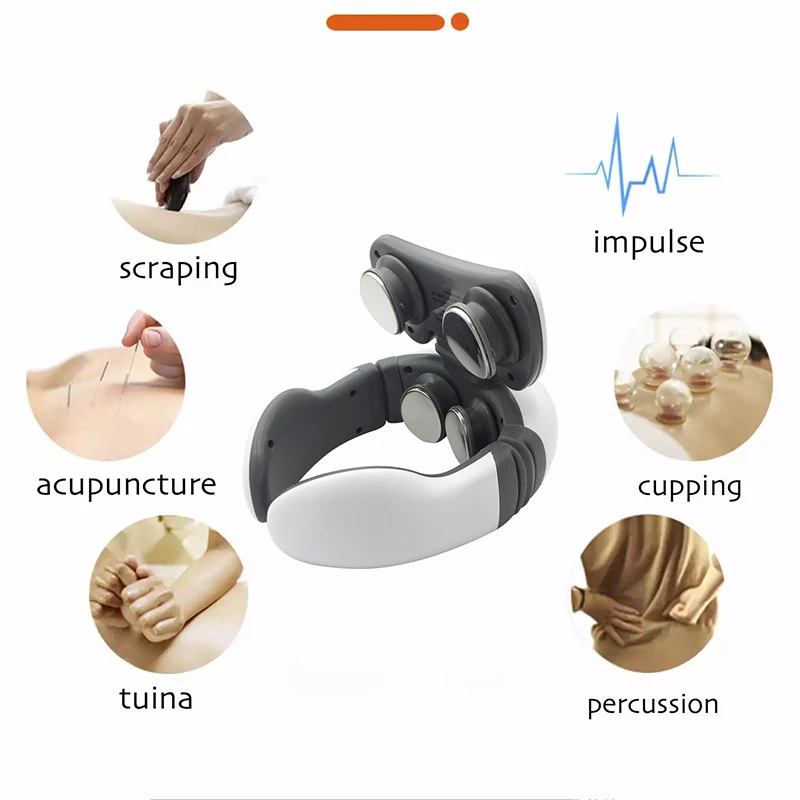 

Electric Pulse Shiatsu Neck and Back Massager Far-infrared Heating Pain Relief Tool Health Care Cervical Therapy Machine