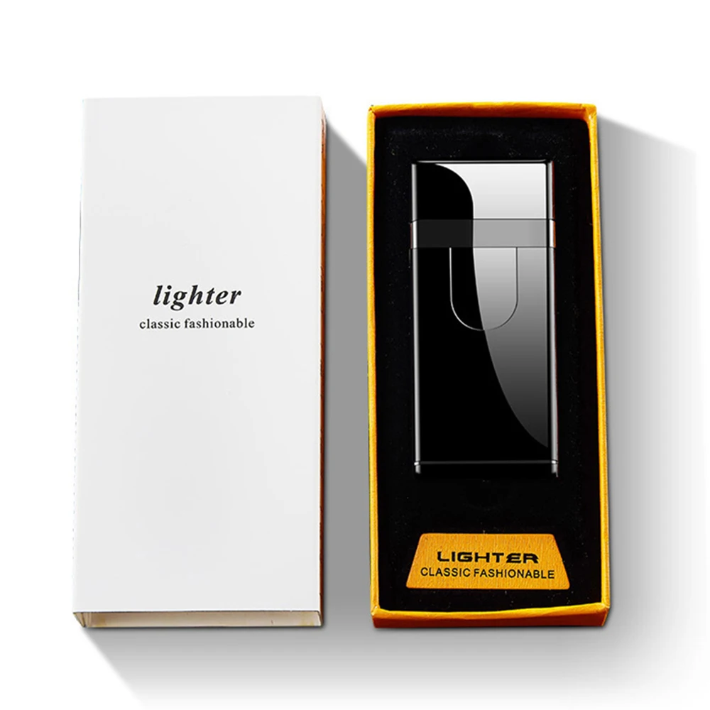 Electric Lighter Finger print Touch USB Rechargeable Windproof Flameless for Cigarette Grill Camping Home | Дом и сад