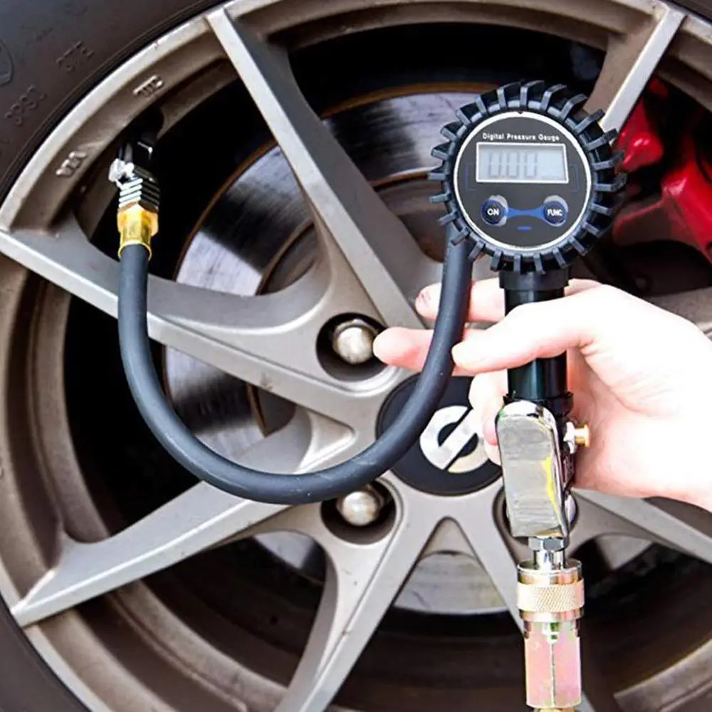 

Tire Pressure Gauge Digital Car Bike Truck Auto Air Meter 200 Tyre PSI Tester E1L8