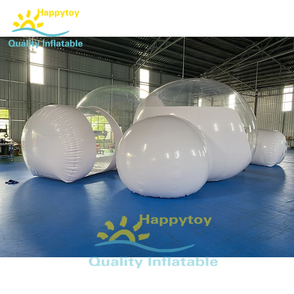 Визуальная или невизуальная прозрачная надувная палатка для кемпинга с без