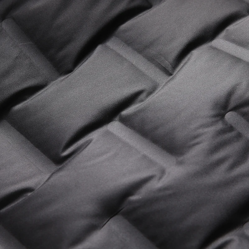 Мужской шерстяной Тренч BATMO черный длинный на белом утином пуху с подкладкой