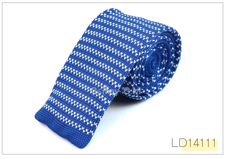 LD14111 Mens Knit ties New Casual Skinny Knit Neckties For Wedding Evening Party Gravata Slim Tie for Man Knitted Neck Tie - Цвет: LD14111