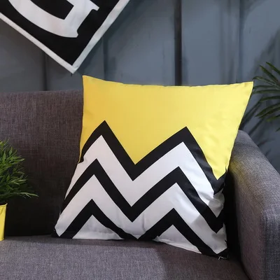 INS скандинавский плюшевый геометрический Декор наволочка 45*45 см белый черный