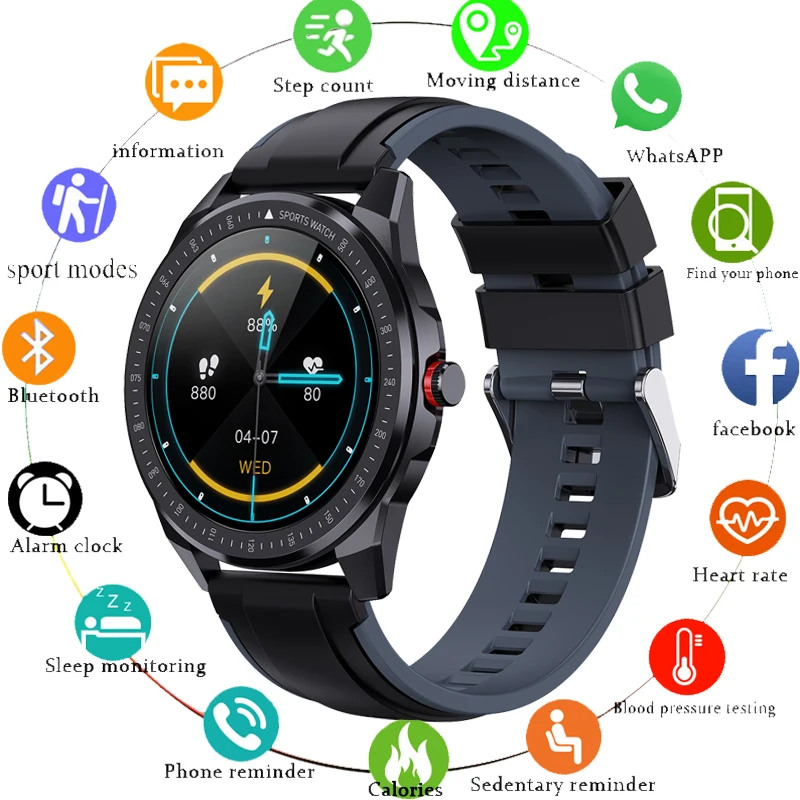 

New GPS Smart Watch SN88 Men DIY UI 60 Days Standby For Android IOS Bluetooth Sport IP68 Heart Rate Fitness Tracker Smartwatch