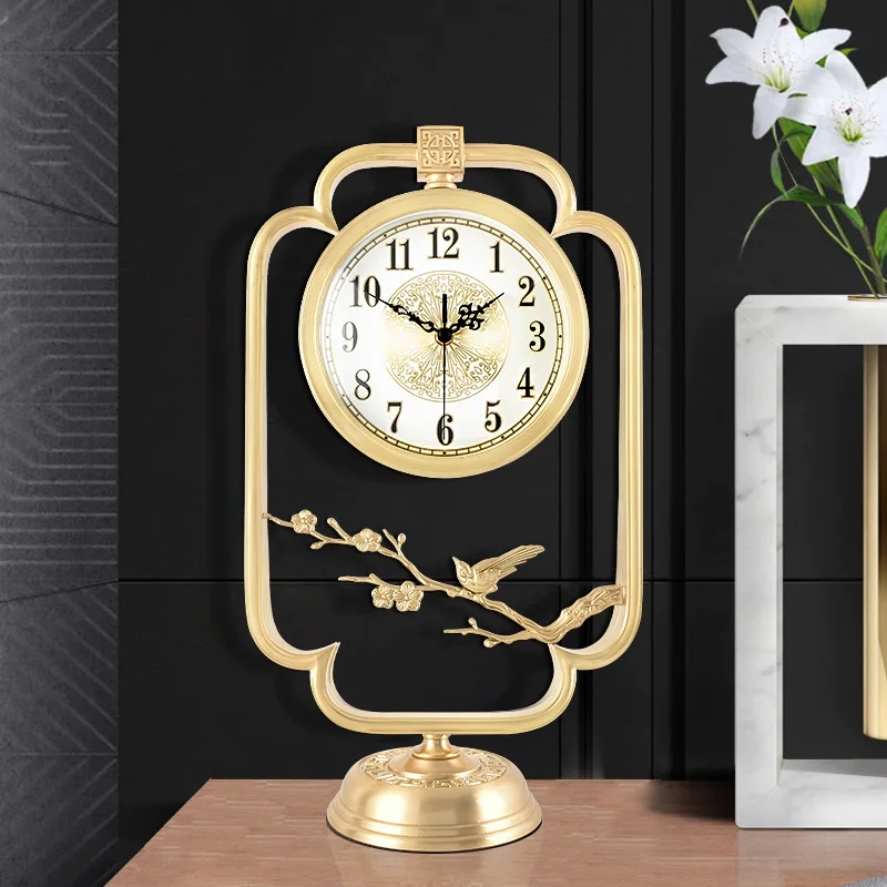 

Luxury Gold Creative Decor Office Desk Clock Mechanical Office Living Room Table Clock Antique Reloj Escritorio Clocks BW50ZZ