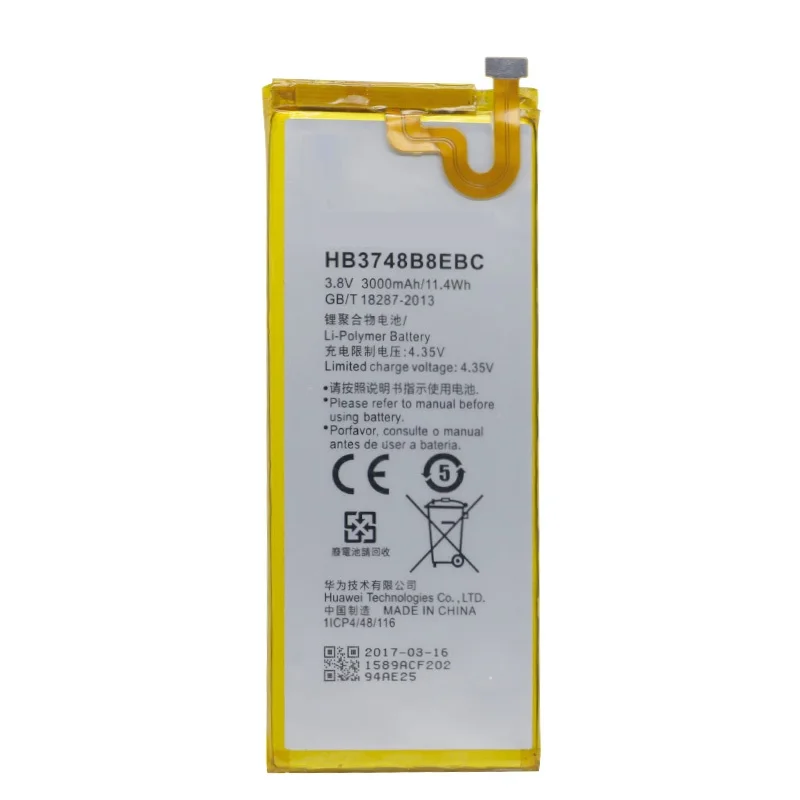 Сменный аккумулятор для телефона HB3748B8EBC Huawei C199 CL00 Ascend G7 TL100 3000 мАч|Аккумуляторы