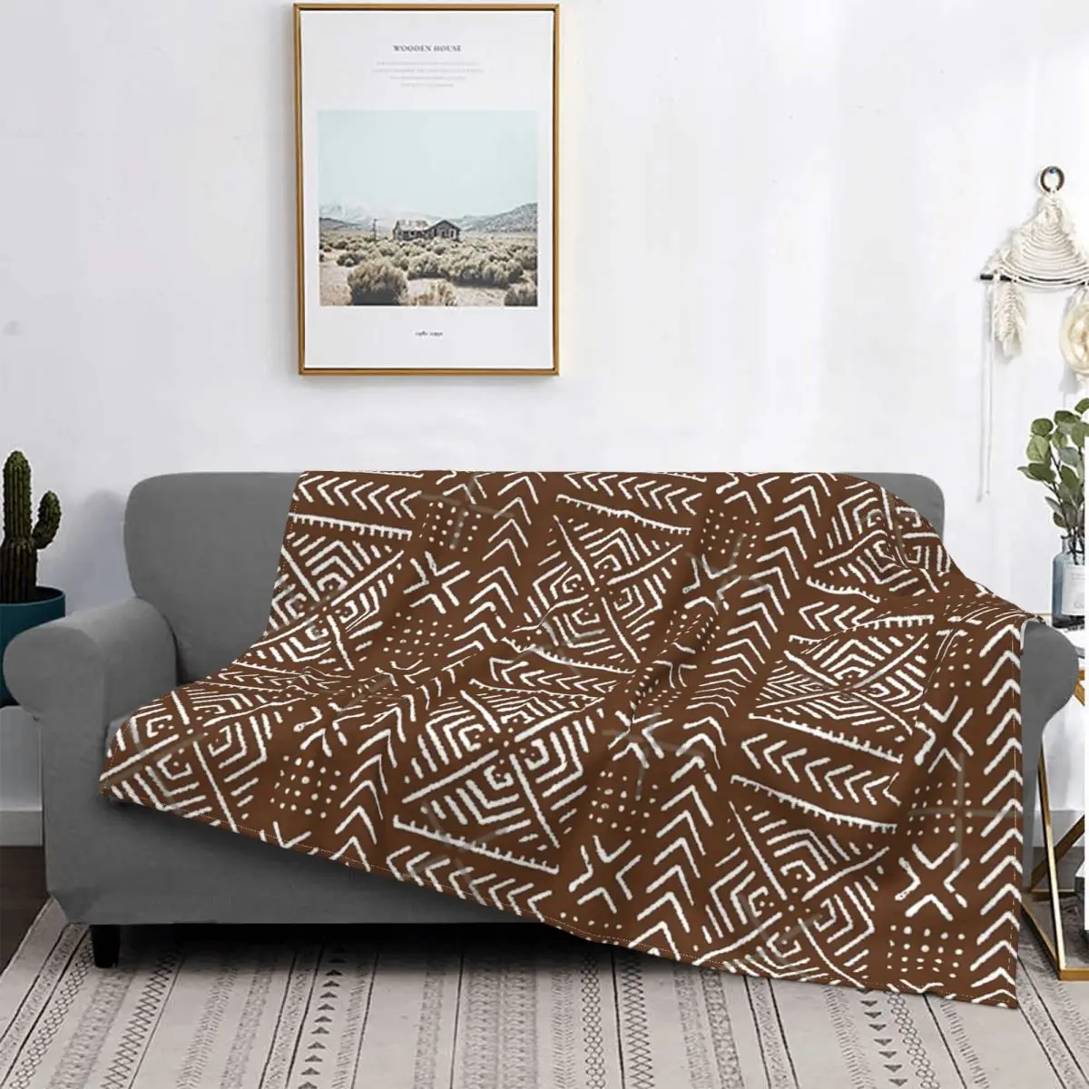 

Line Mud Cloth Brown Blanket Bedspread Bed Plaid Bed Plaid Muslin Plaid Plaid Blankets Blankets For Beds