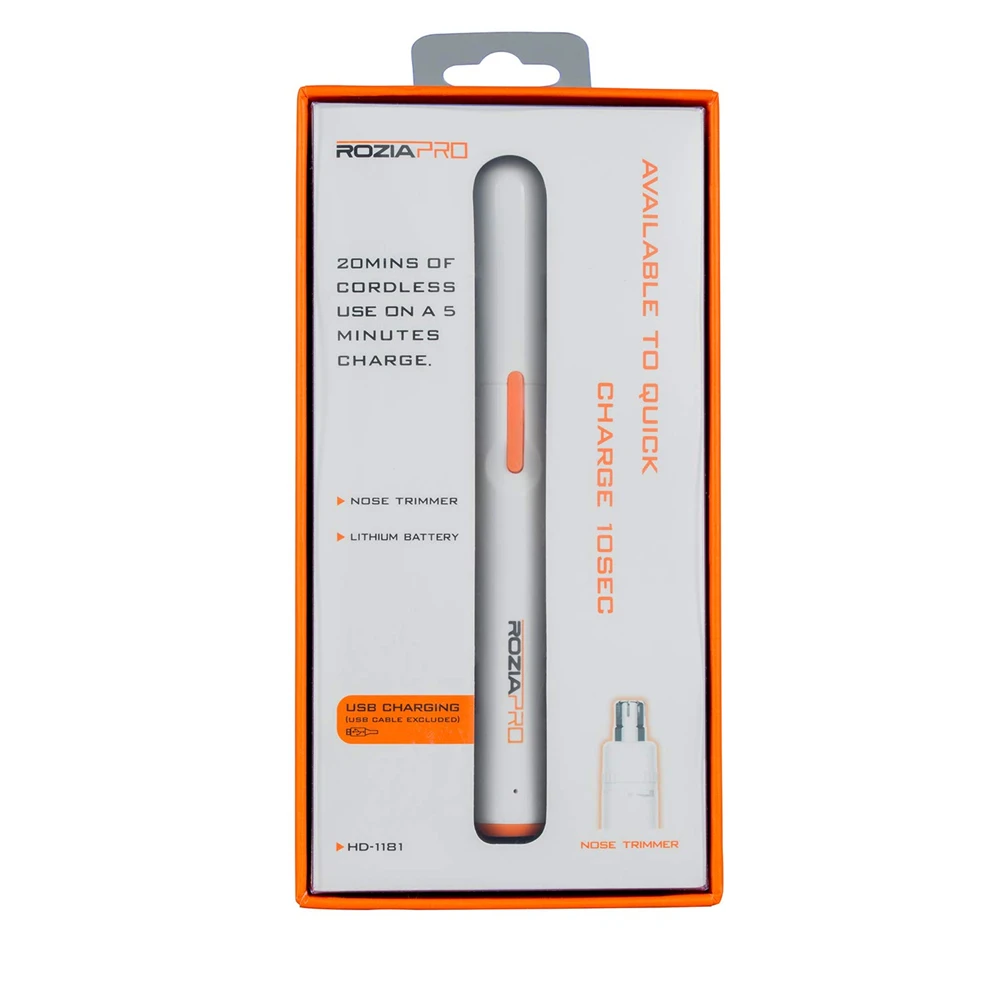 

Professional Painless Trimmer for nose Portable rotating usb charging Nose and ear trimmer Eyebrow trimmer Rechargable Clipper