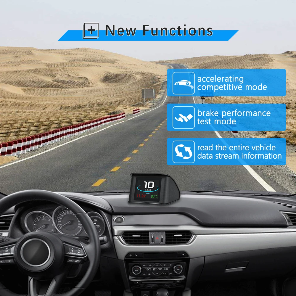 HUD голова манекена вверх дисплей P10 Автомобильный gps HUD P10 OBD OBD2 диагностический инструмент проектор Цифровой скорость автомобиля скорость охранной сигнализации
