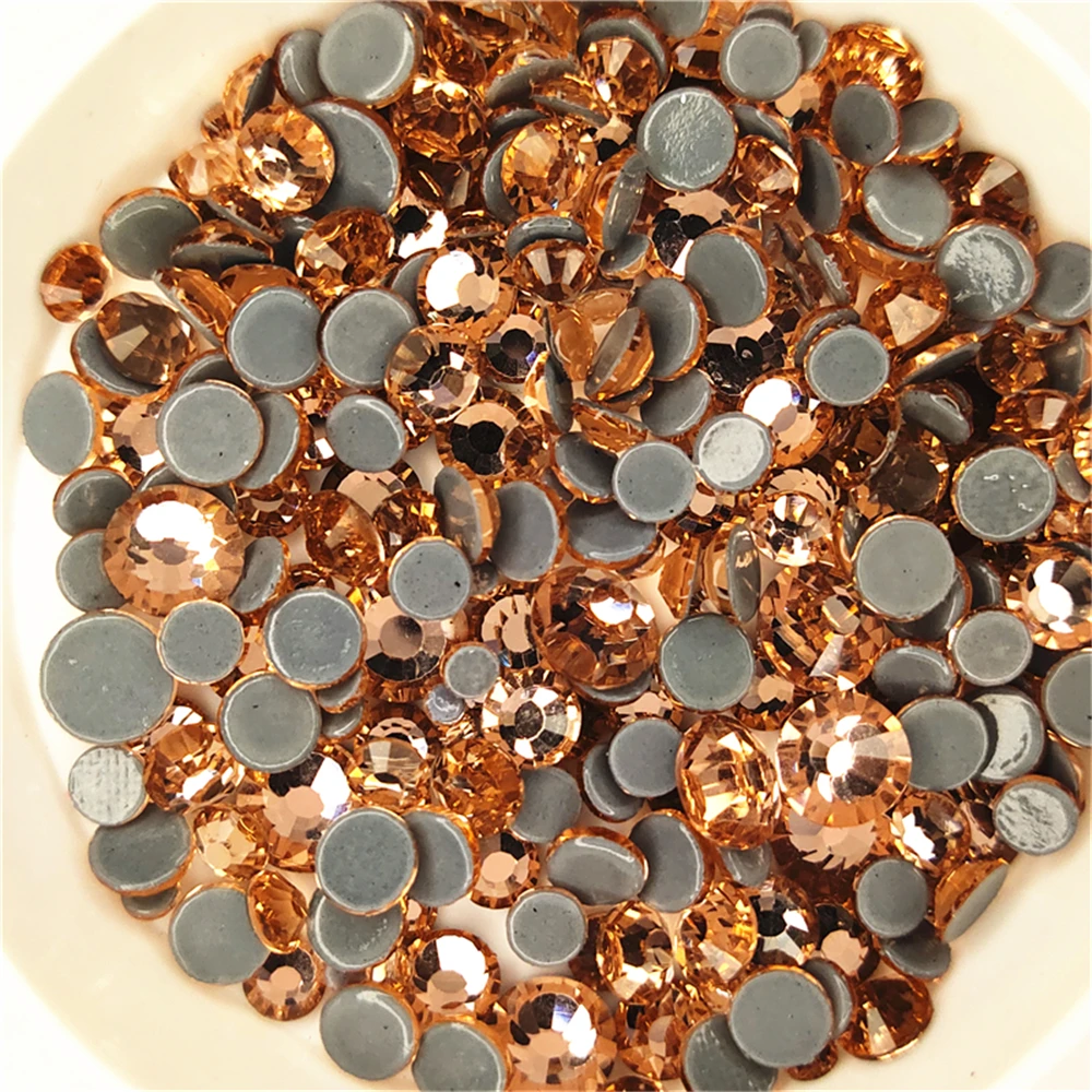 AAAA + качественные радужные стразы горячей фиксации ss6 ss10 ss16 ss20 ss30 с плоским верхом