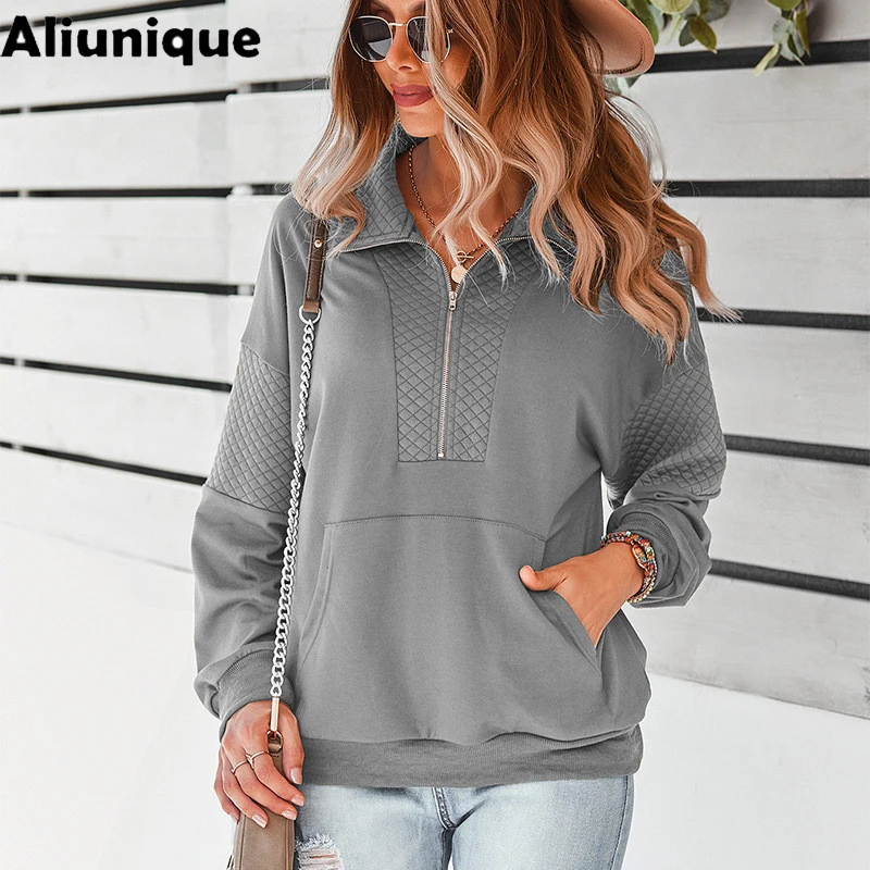 

Aliunique New Autumn Trendy Long-sleeved Knitting Sweater For Women 2021 Fashion Design Lady Loose Warm Comfortable Casual Tops