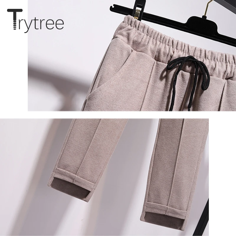 Trytree 2019 осенне зимний комплект из двух предметов повседневный однотонный