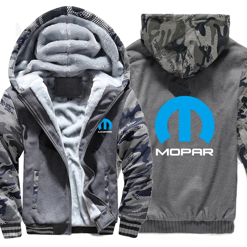 Mopar Hoodies Winter Camouflage Sleeve Jacket Men Wool Liner Fleece Sweatshirts | Мужская одежда