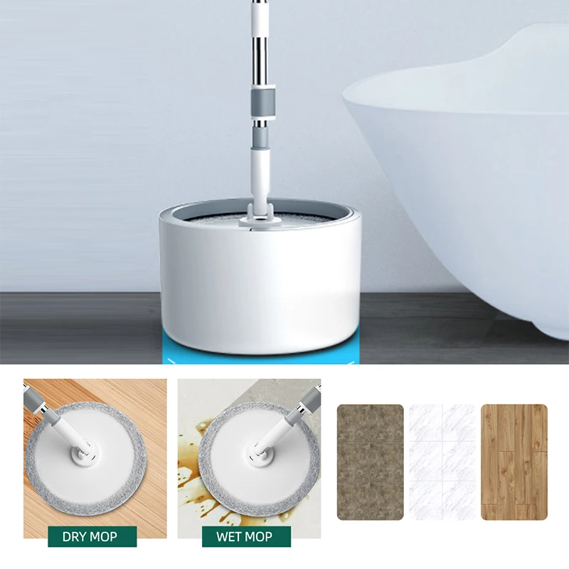 Швабра с круглым ведром SDARISB умная швабра для уборки дома лентяйка |