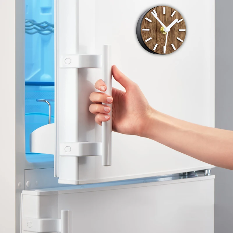 Настенные часы нетикающий магнит на батарейках холодильник кухня простое