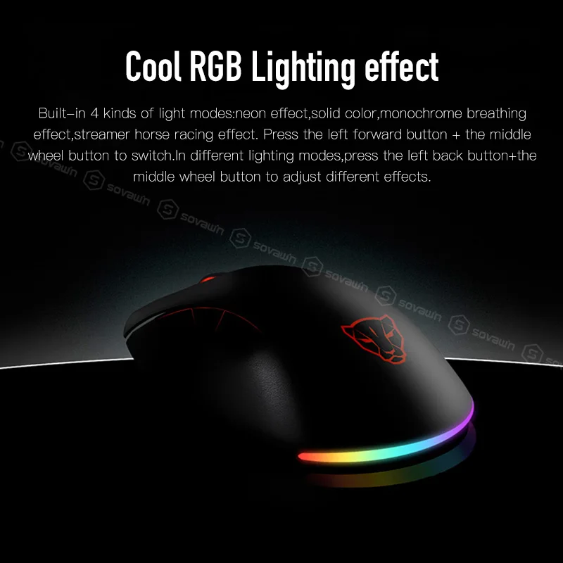 Оригинальная Проводная оптическая игровая мышь Motospeed V100 компьютерная RGB