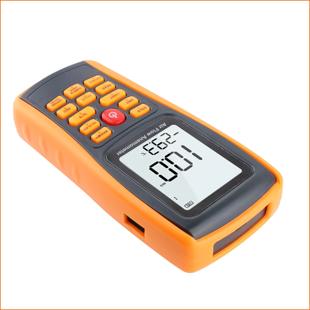 RZ Анемометр Датчик скорости ветра Anemometro lcd цифровой ручной анемометр измеритель скорости воздуха измеритель температуры GM8901
