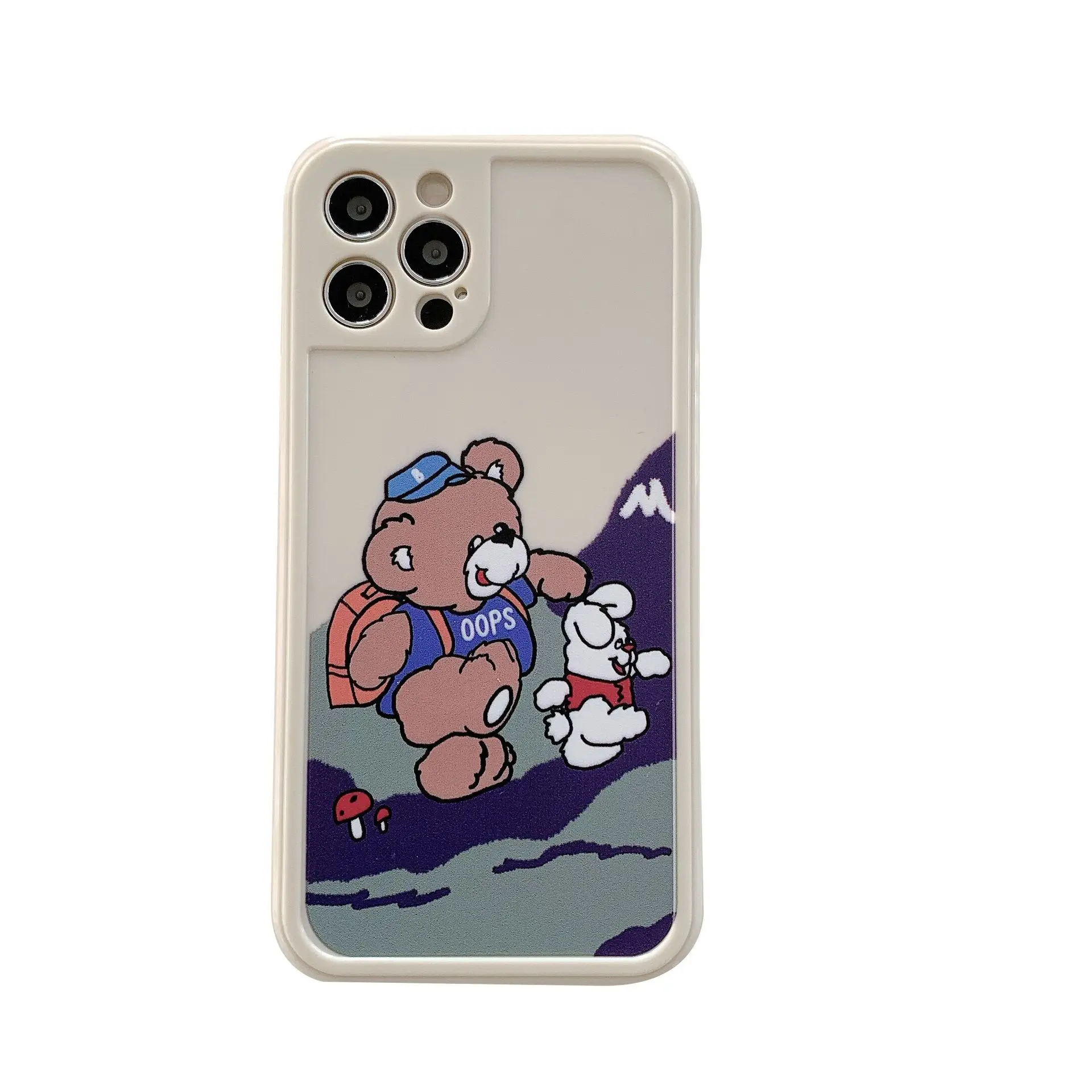 

Ins Cute Cartoon Bear Korean Phone Case For iPhone 12 Mini 11 Pro Max XR X Xs Max 7 8 Puls SE 2020 Cases Soft Silicone Cover