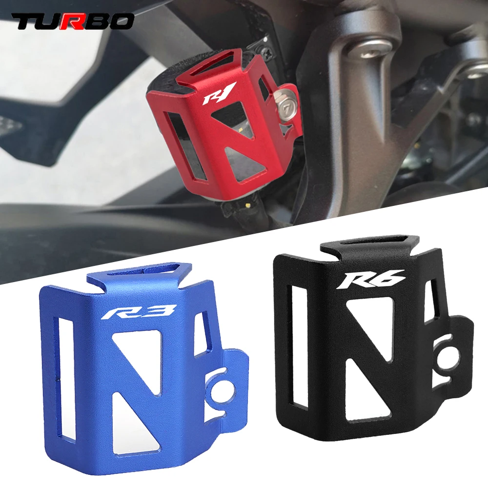 

Для yamaha YZF R1 R1M R3 R6 R25 1998-2021 2019 2020 мотоциклетная CNC Задняя Тормозная жидкость резервуар Крышка защитная часть