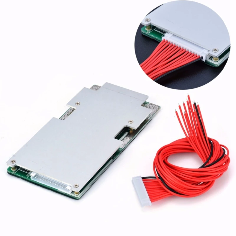 2 Упак. 14S 45A 52V литий ионная батарея плата защиты Bms Pcb с балансом для