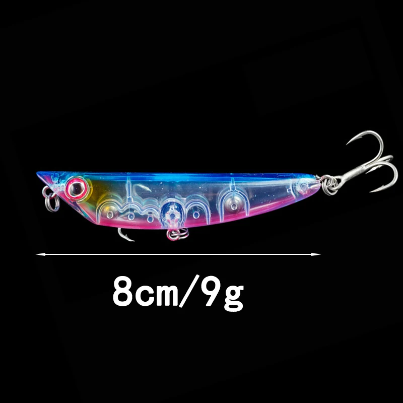 Рыболовная приманка плавающая Jerkbait Pencil 80 мм 9 г Walk Dog для ловли окуня карандашная