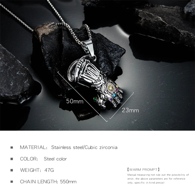 Мужская подвеска из титановой стали в форме перчаток | Украшения и аксессуары