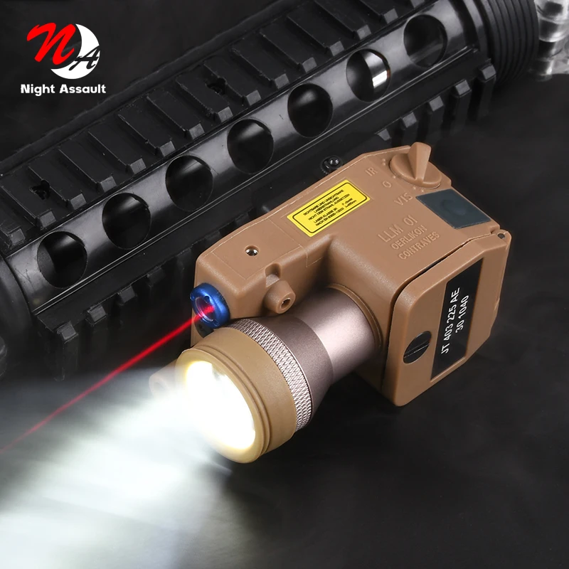 WADSN Nylon Down-Mounted LLM01Scout light Hunting Rifle Weapon Red IR Laser sight Light with 350lumens Led White Flashlight