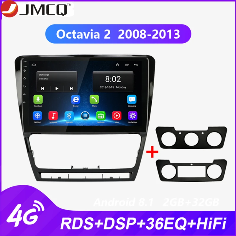 JMCQ автомобильный Радио мультимедийный видео плеер Android для Skoda Octavia 2 A5 2008 2013