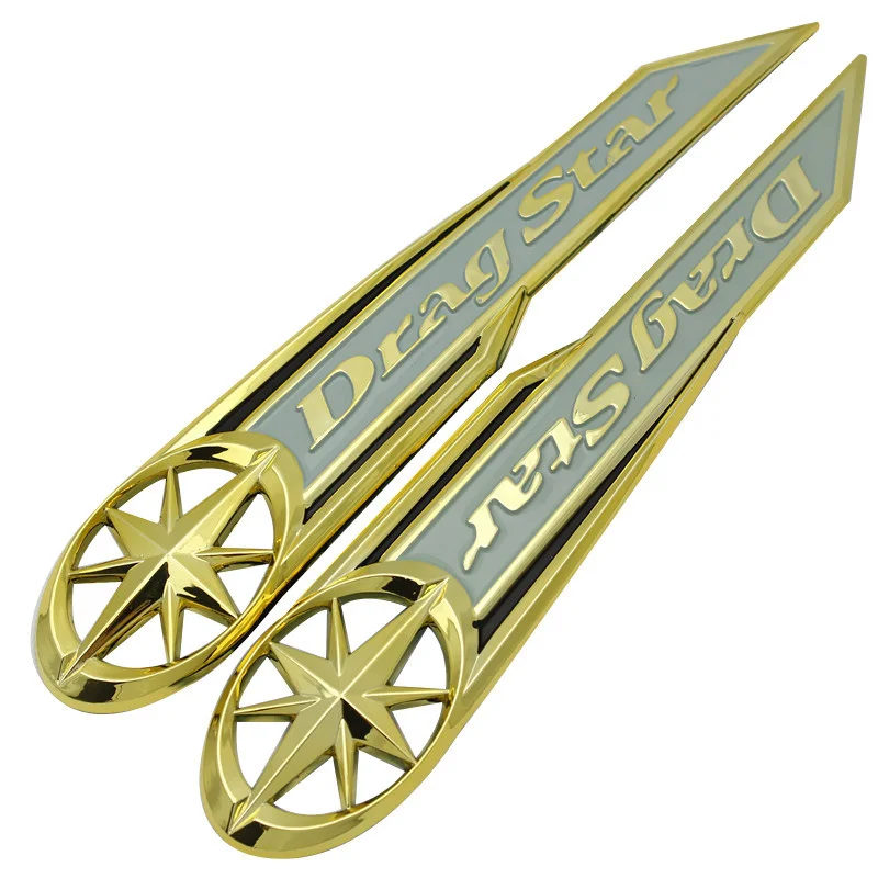 Хромированные 3D наклейки на мотоцикл с эмблемой в виде бензобака для Yamaha V Star 400 650