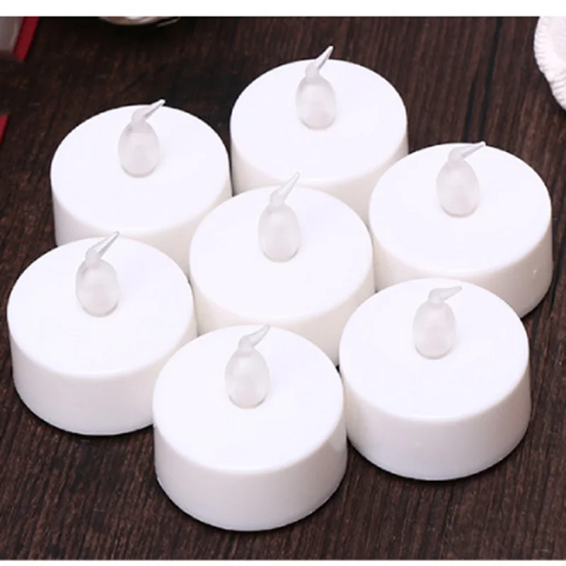 4 шт./компл. Пластиковая форма свечи Электрический фликер беспламенная свеча