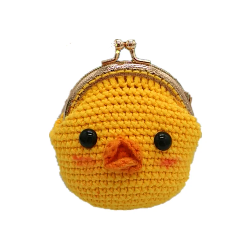 Желтая утка мини-сумка ручной работы орнамент украшения креативная шерстяная