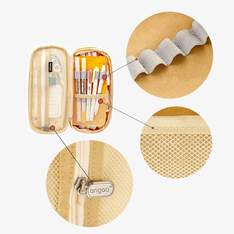 Сжимаемый высококачественный тканевый чехол для карандашей Большой