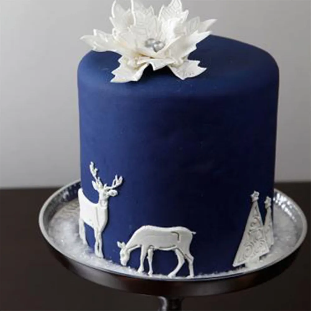 WOWCC инструмент для запекания 3D форма печенья лось олень пластиковый штамп