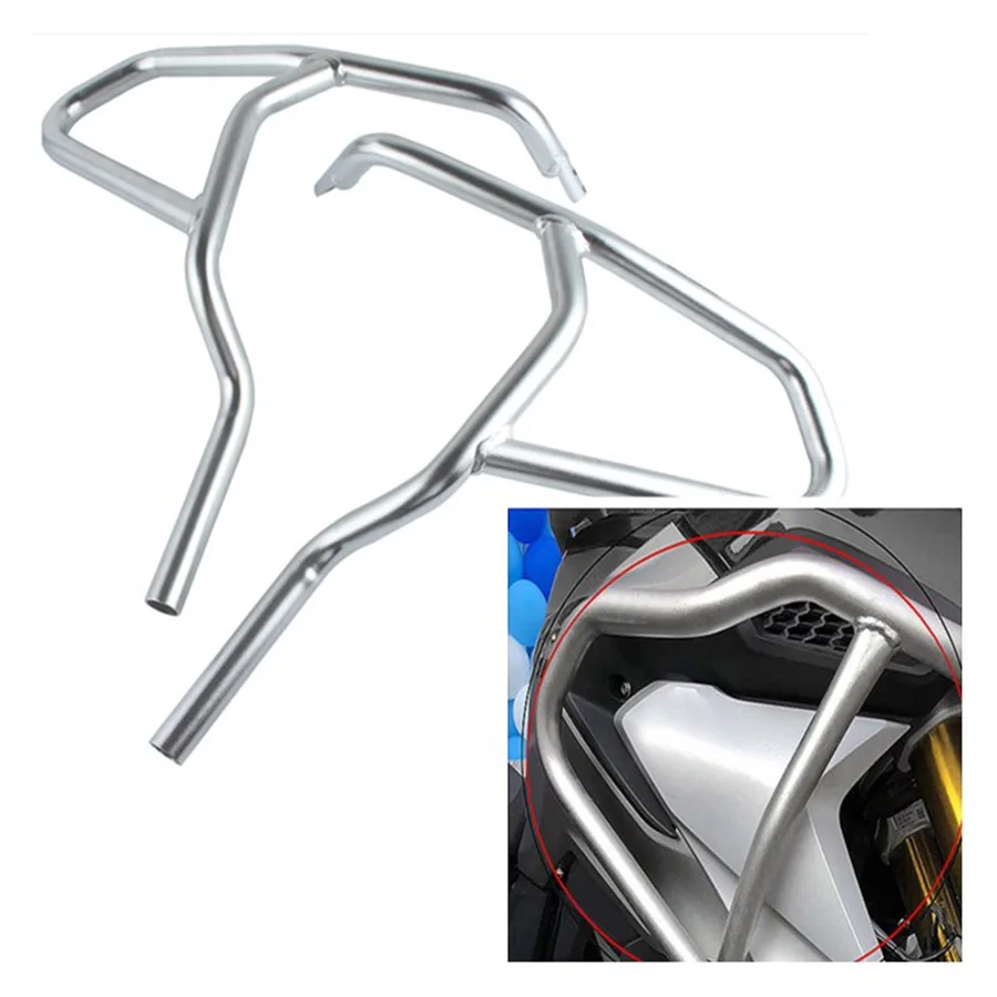 

G310 GS Stainless Steel Silver Tank protector Upper Carsh Bars Guard Engine Bumper Cover for 2017-2018 BMW G310GS