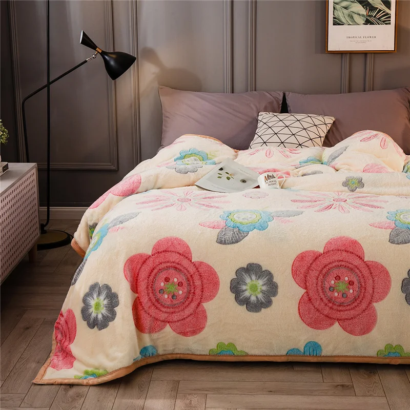 Тонкое фланелевое одеяло зимний взрослый мягкий толстый плед с искусственной