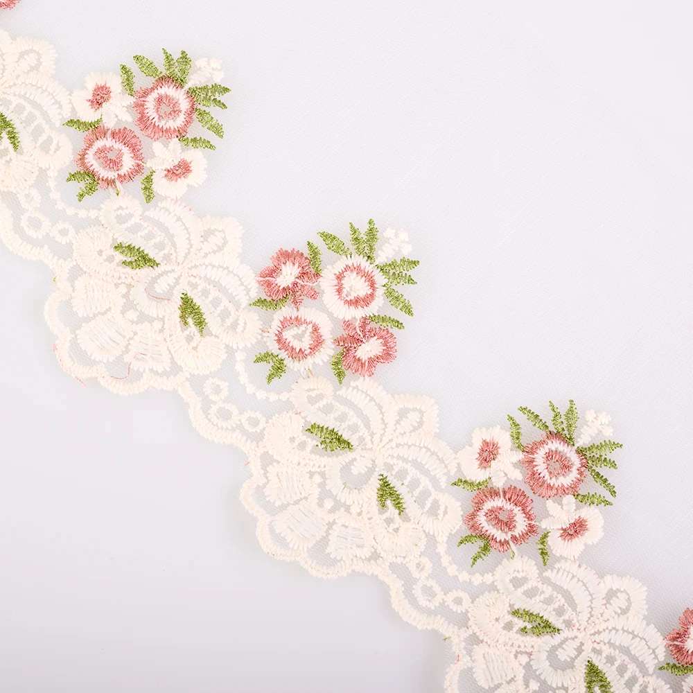 Cusack 2 метра 20 см кофейная кружевная лента-сетка вышитая для платья одежды