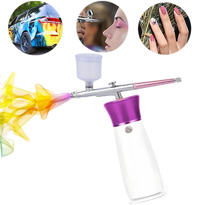 

Mini Air Compressor Kit Air-Brush Paint Airbrush for Nail Art Design Tattoo Craft Cake Nail Tool