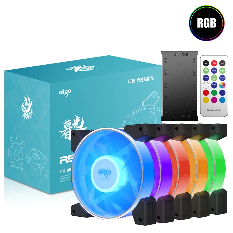 Aigo Новый 4pin12v аура синхронизация Rgb вентилятор пакет 120 мм Led Pc Настольный